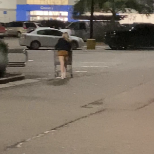 Flashing ass in parking lot