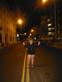 married redhead in minidress, no bra, no undies, suntan hose and my 'hooker heels' working my ...JPG