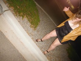 Married Redhead Black Tube Dress, Black Nylons, and my 'Hooker Heels'4.JPG