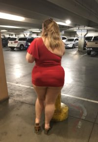married redhead in my red minidress, beige crotchles pantyhose and my 'Hooker Heels' at casino...JPG