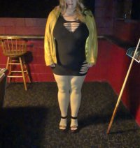 married redhead in my favorite minidress, nude crotchless pantyhose and my 'hooker heels'1.jpg