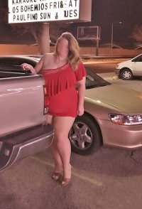 married redhead in my red 'Hooker Tube Minidress', suntan crotchless pantyhose and my 'Hooker ...JPG