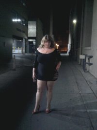 married redhead in my minidress, suntan crotchless hose and my 'hooker heels'1.jpg