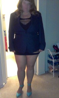 married redhead in office blazer in my mini dress, no bra, suntan pantyhose and turqouise hee...jpg married redhead in office blazer in my mini dress, no bra, suntan pantyhose and turqouise hee...jpg