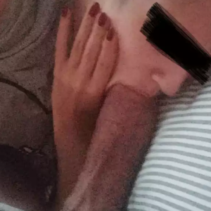 Hotwife sucking my cock