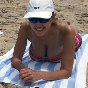 Mother in law huge hanging tits at the beach