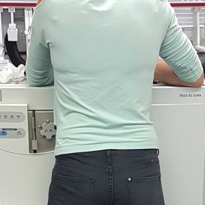 Cute little ass of my skinny colleague