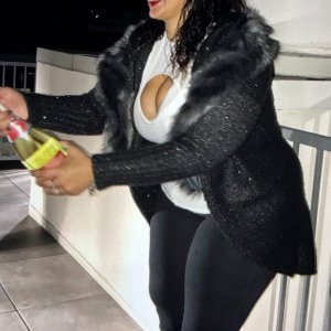 Morgan showing tits in public