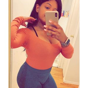 Crystal showing off cameltoe in public