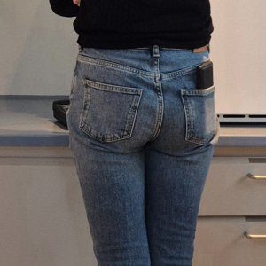The cute ass and slim legs of my very skinny colleague