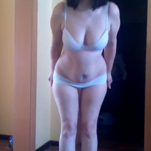 amateur brunette wife on homemade private sex video