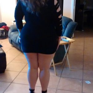 Married Redhead Wearing my Black Minidress and Nothing Else on But My Hooker Heels