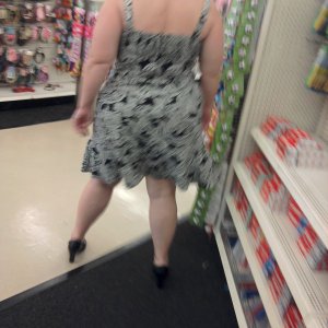 married redhead out shopping