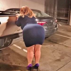 married redhead in mididress, crotchless beige tights, and hooker-heels at the casino on a date with my bull