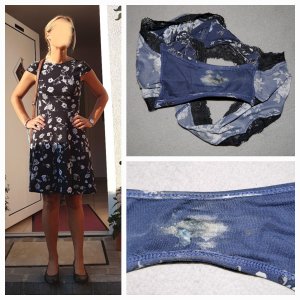 My wifes's outfit for a summer party at work and her panties afterwards
