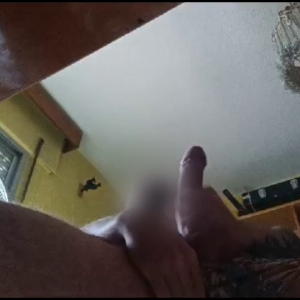 Cumshot POV under the desk