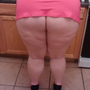 married redhead in lingerie and hooker heels dressed for my bull
