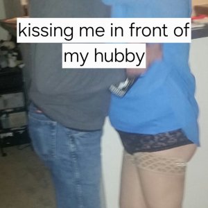 My hubby can only watch us