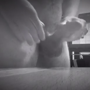 Massive cumshot in kitchen