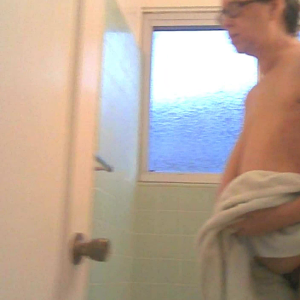 bbw wife drying off....