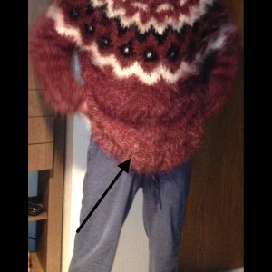 Cum spots on my mohair sweater