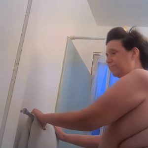 wife getting in shower....